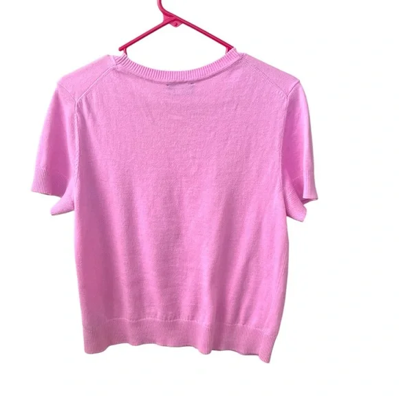 GAP CashSoft Cropped Tee in Parisian Pink - Picture 3 of 3